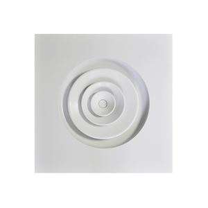  Diffuseur circulaire pour dalle de faux-plafond de 600x600 mm - diamètre 200 - 400x400px